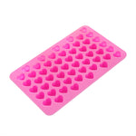 Vassoio silicone 55 cubetti ghiaccio a forma di cuore
