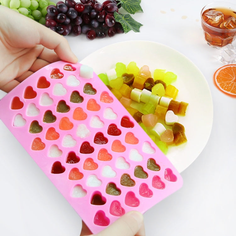 Vassoio silicone 55 cubetti ghiaccio a forma di cuore