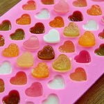 Vassoio silicone 55 cubetti ghiaccio a forma di cuore