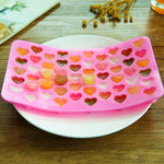 Vassoio silicone 55 cubetti ghiaccio a forma di cuore