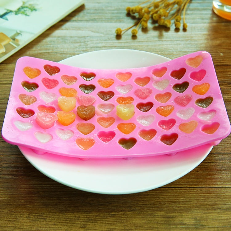 Vassoio silicone 55 cubetti ghiaccio a forma di cuore