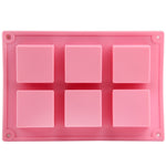Stampo per torta in silicone quadrato 6 fori 24x16 cm
