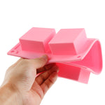 Stampo per torta in silicone quadrato 6 fori 24x16 cm