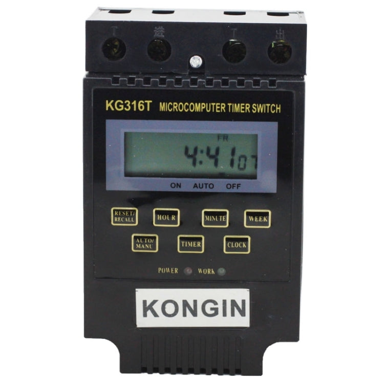 Interruttore timer digitale KG316T AC 220V con display LCD - immagine 2