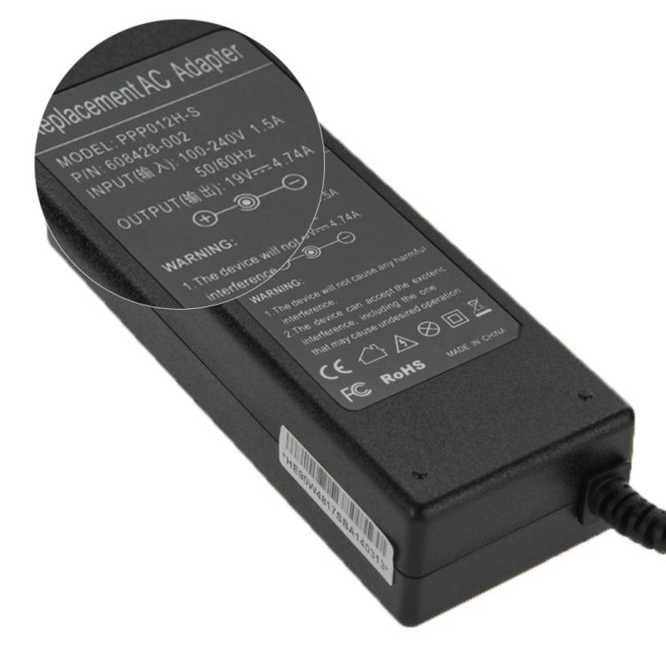 Adattatore CA 19V 4,74A per laptop HP punte 4,8x1,7 mm