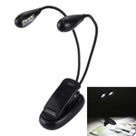 Clip doppio braccio con luce LED per lettura e campeggio