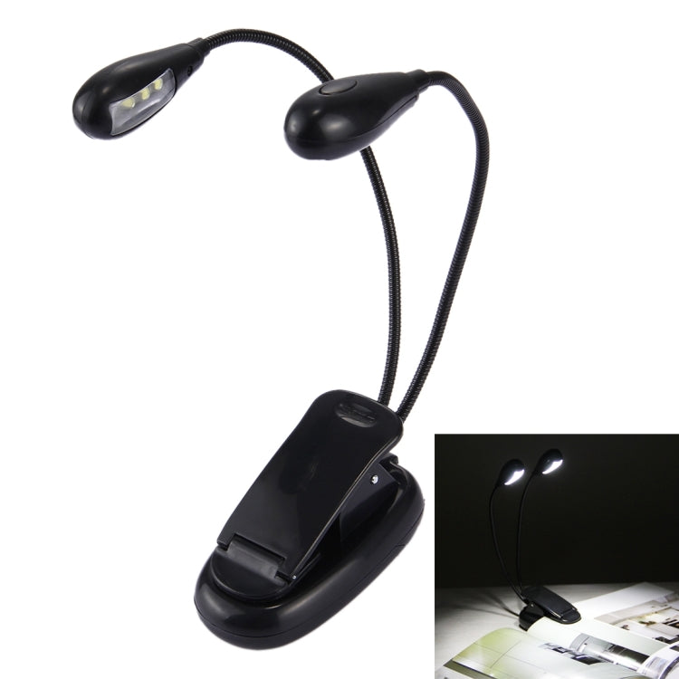 Clip doppio braccio con luce LED per lettura e campeggio