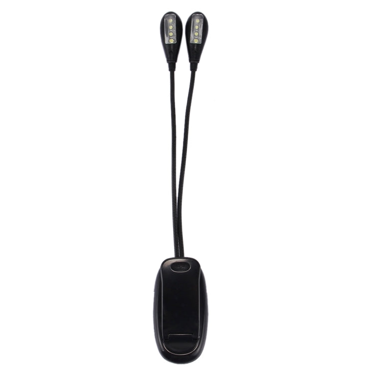 Clip doppio braccio con luce LED per lettura e campeggio