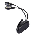 Clip doppio braccio con luce LED per lettura e campeggio