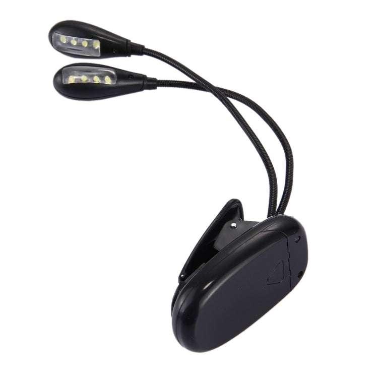 Clip doppio braccio con luce LED per lettura e campeggio