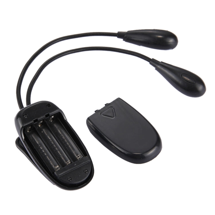Clip doppio braccio con luce LED per lettura e campeggio