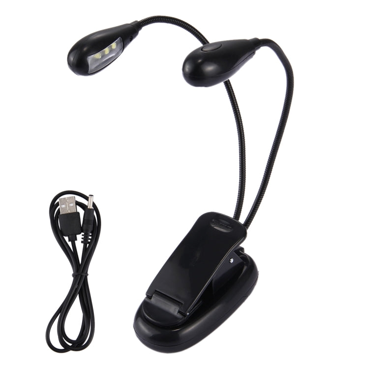Clip doppio braccio con luce LED per lettura e campeggio
