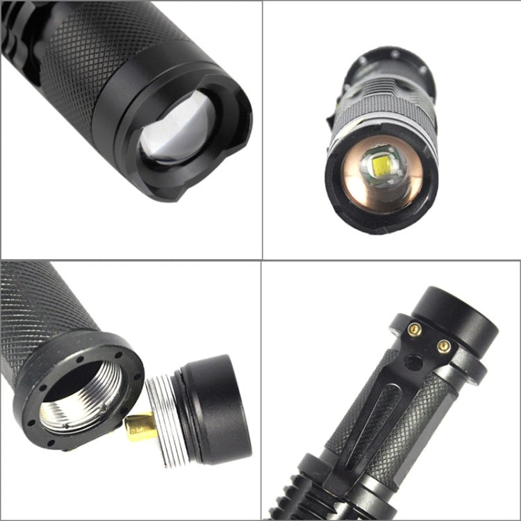 Mini torcia telescopica 2200 lumen in alluminio