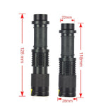 Mini torcia telescopica 2200 lumen in alluminio