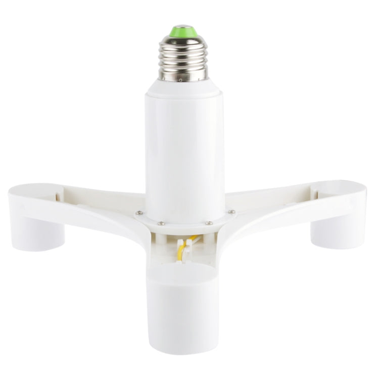 Convertitore adattatore portalampada E27 1 a 4 uscite bianco