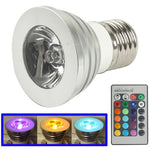 Lampadina LED E27 3W RGB con telecomando IR