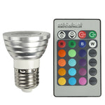 Lampadina LED E27 3W RGB con telecomando IR