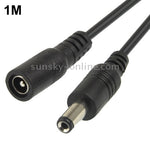 Cavo connettore cilindro femmina-maschio 5,5x2,1 mm 1 m nero
