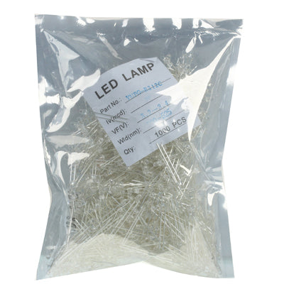 Lampada LED trasparente da 3 mm 1000 pezzi