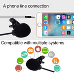 Microfono audio auto con jack 3,5 mm e clip, cavo 2,1 m