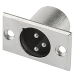 Connettore XLR maschio 3 pin da pannello con bloccaggio metallico