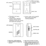 Campanello wireless Electro Guard con sensore di movimento IR - immagine 7