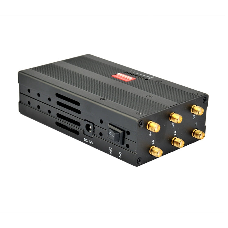 Interruttore di segnale per telefoni cellulari GSM / CDMA / DCS / PCS / 3G / Wifi / GPS / LOJACK / Jammer / Isolatore, copertura: 20 metri (JAX-121A-6C), GSM / CDMA / DCS / PCS / 3G / Wifi / GPS / LOJACK