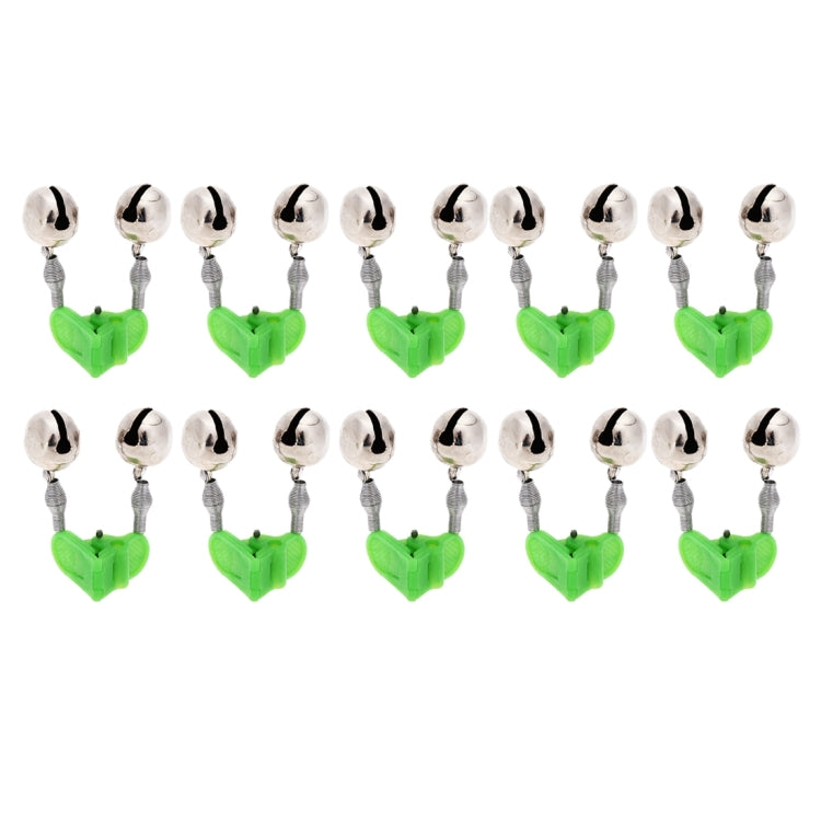 Set 10 campanelli da pesca con clip per canna