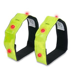 Fasce riflettenti con 4 luci LED per braccia e gambe
