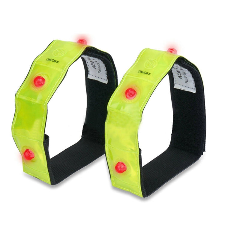 Fasce riflettenti con 4 luci LED per braccia e gambe