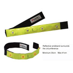 Fasce riflettenti con 4 luci LED per braccia e gambe