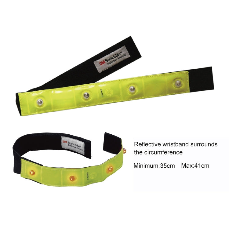 Fasce riflettenti con 4 luci LED per braccia e gambe