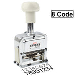 Numeratore automatico in metallo con inchiostro codice 8