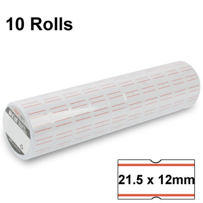 Carta per etichettatura prezzi 21,5x12 mm 10 rotoli