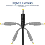Cavo ricarica USB a jack CC 2,5 mm 65 cm