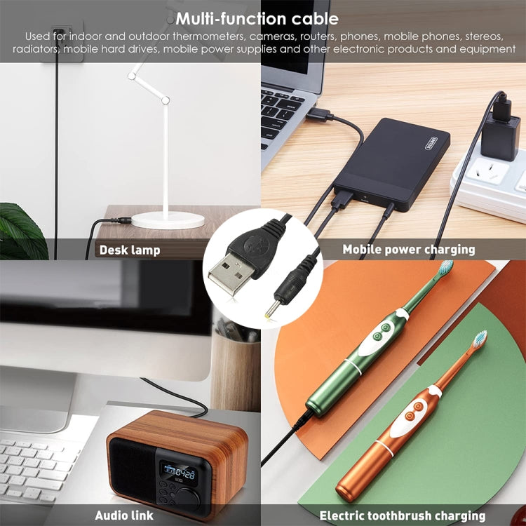 Cavo ricarica USB a jack CC 2,5 mm 65 cm