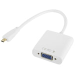 Cavo adattatore video Full HD 1080P da micro HDMI maschio a VGA femmina da 22 cm con cavo audio, Micro HDMI