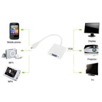 Cavo adattatore video Full HD 1080P da micro HDMI maschio a VGA femmina da 22 cm con cavo audio, Micro HDMI