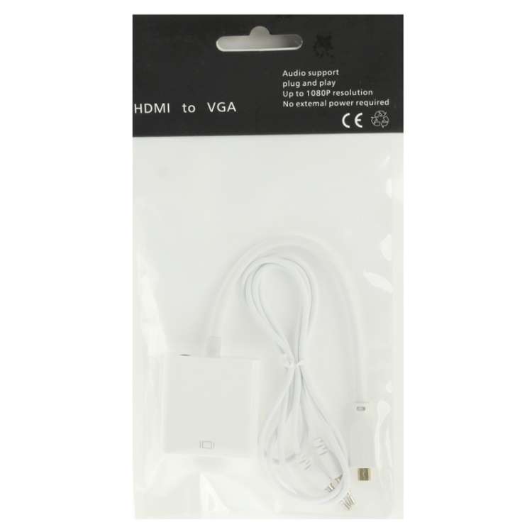 Cavo adattatore video Full HD 1080P da micro HDMI maschio a VGA femmina da 22 cm con cavo audio, Micro HDMI