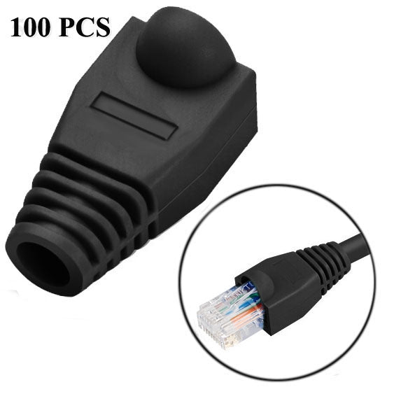 Copricavi per cavi di rete RJ45, set da 100 in 7 colori