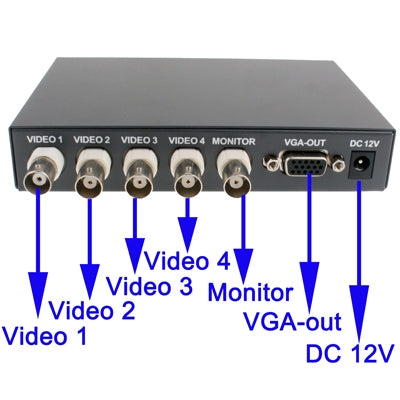 Quad splitter video VGA per 4 o 8 videocamere - immagine 4