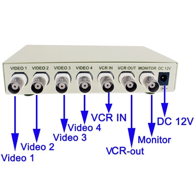 Divisore video CCTV a 4 canali con modalità PIP e NTSC/PAL - immagine 3