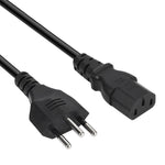 Cavo alimentazione CA Brasile 3 poli 1,2 m 10 A 250 V
