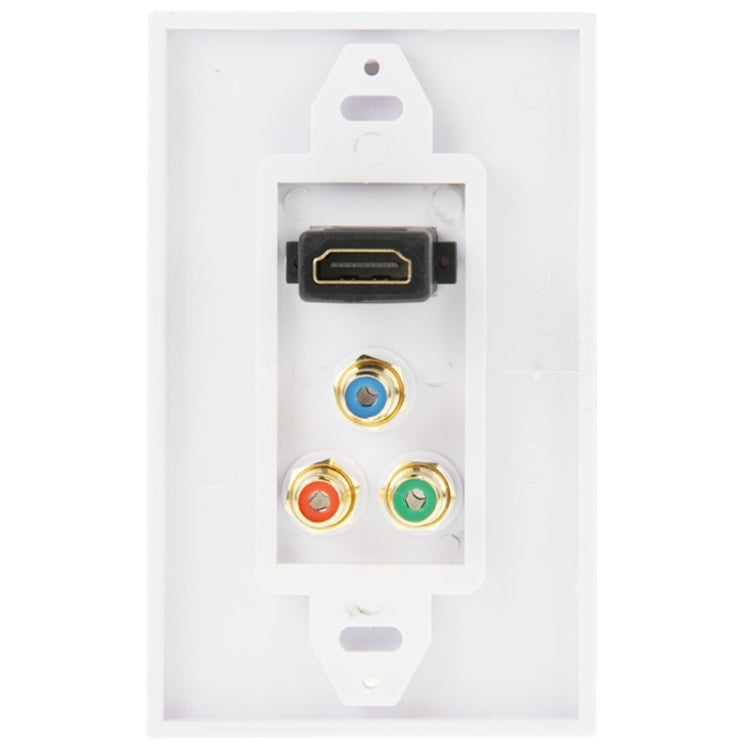Pannello a parete HDMI e 3 prese RCA femmina per cavi audio-video - immagine 3