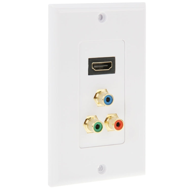 Pannello a parete HDMI e 3 prese RCA femmina per cavi audio-video - immagine 4