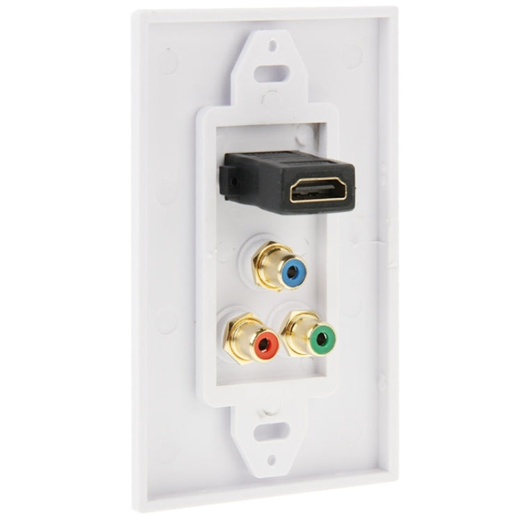 Pannello a parete HDMI e 3 prese RCA femmina per cavi audio-video - immagine 5