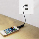 Piastra a muro con doppia presa USB 3.0 bianca