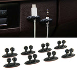 Clip adesiva per cavi auto 8 pezzi DM-003 nero/beige