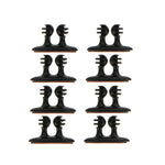 Clip adesiva per cavi auto 8 pezzi DM-003 nero/beige