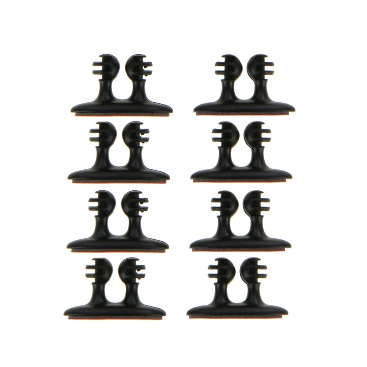 Clip adesiva per cavi auto 8 pezzi DM-003 nero/beige